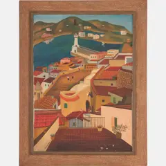 Spanish Coastal Scene by Charles Orloff, Oil on canvas, offered Aug 2022