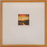 Axis on Horizon by Douglas Lucak, Oil on black and white photograph, offered Aug 2022