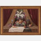 Floral Still Life with Fruit by Béla Balogh, Oil on canvas, offered Aug 2022
