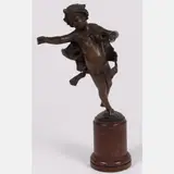Boy with Fur by Franz Iffland, Bronze, offered Aug 2022