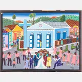Wedding Scene by Wagler Vital, Oil on canvas, offered Aug 2022