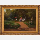Park Scene with Figure by László Neogrády, Oil on canvas, offered Aug 2022