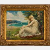 Classical Maiden Seated by the Shore by Robert Fowler, Oil on canvas, offered Jul 2022