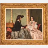 A Conversation Piece by Alfred Borron Clay, Oil on canvas, offered Jul 2022