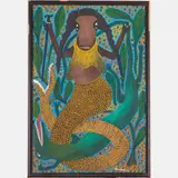 Mermaid with Cow Head by Gelin Buteau, Oil on canvas, offered Jul 2022