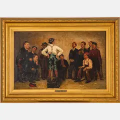 Stump Speech by Giuseppe Moia, Oil on canvas, offered Jul 2022