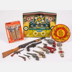 Untitled by Tin, lithograph windup model shooting gallery by wyandotte, offered Jul 2022