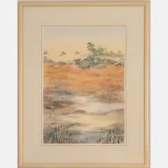 Marsh Landscape by Hope Everson, Watercolor on paper, offered Jul 2022