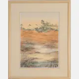 Marsh Landscape by Hope Everson, Watercolor on paper, offered Jul 2022