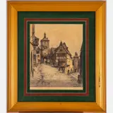 Rothenburg, Plontein, Colored by Josef Eidenberger, etching, offered May 2022