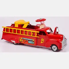 Untitled by Marx Tin, lithograph and metal riding fire truck, offered Apr 2022