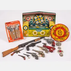 Untitled by Tin, lithograph windup model shooting gallery by wyandotte, offered Apr 2022