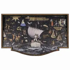 Moses Cleveland Explores the Wilderness of the Cuyahoga by Frederick Dana Marsh, Oil on canvas mounted on masonite, offered Sep 2015