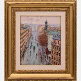 Une Rue a Paris by Laurent Vialet, Oil on canvas, offered Sep 2015