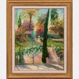 A Jardin a Cannes by Elayne Addari, Oil on canvas, offered Sep 2015