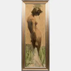Nude Figure by Morgan Kane, Oil on board, offered Sep 2015