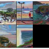 Ten Works Depicting Landscapes by Mark David Gottsegen, Acrylic on paper, offered Sep 2015