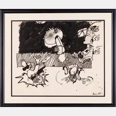 Untitled by Barry Le Va, Pen and ink, offered Sep 2015