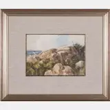 Coastal Scene by Lowell Ellsworth-Smith, Watercolor on paper, offered Sep 2015