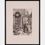 The Presentation of the Virgin at the Temple (B. 81; M, Holl 193; S.M.S. 171) by Albrecht Durer, Woodcut, offered Sep 2015