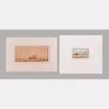 Boats in Harbor by William Frederick Settle, Watercolor, offered Sep 2015