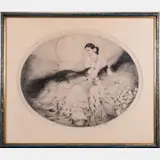 La Dame aux Camélias Colored by Louis Icart, etching and drypoint, offered Sep 2015