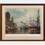 South Street, New York in by John Stobart, 1880, Lithograph, offered Sep 2015