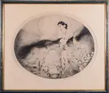 La Dame aux Camélias, Colored by Louis Icart, etching and drypoint, offered Jun 2015
