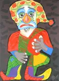 Appel (Dutch, 1921-2006) Pagliacci, 1984, Color by Johann Careel, lithograph, offered May 2015