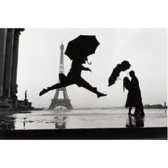 Paris Umbrella and Eiffel Tower by Elliott Erwitt, 1989, gelatin silver print, sold Nov 2025