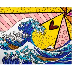 The Wave by Romero Britto, 2016, acrylic and diamond dust on canvas, sold Nov 2025