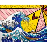 The Wave by Romero Britto, 2016, acrylic and diamond dust on canvas, sold Nov 2025