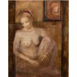 Untitled by Csaba Markus, 1996, mixed media on paper, sold Nov 2025