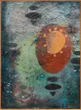 Abstract by Greg Berman, oil on canvas, sold Nov 2025