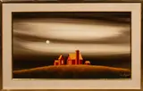 Moonlit Farm by John R Good, oil on board, sold Nov 2025