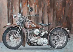 Harley Davidson by Katerina Pavelko, 2018, oil on canvas, sold Nov 2025