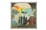 Untitled by Mostafa El Razzaz, acrylic on board, offered Oct 2020