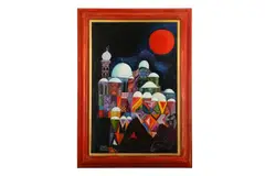 Untitled by Laila Shawa, acrylic on canvas, offered Oct 2020
