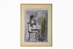 Untitled by Amal Nasr, gouache and pastel on paper, offered Oct 2020