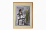 Untitled by Amal Nasr, gouache and pastel on paper, offered Oct 2020