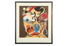 Untitled by Ahmed Alsoudani, etching, offered Oct 2020