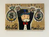 Untitled by Alec Monopoly, mixed media on canvas, offered Oct 2020