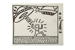 Untitled by Keith Haring, oil, offered Oct 2020