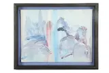 Untitled by William Krasnal, oil on paper, offered Oct 2020