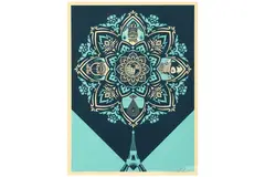 Untitled by Shepard Fairey, Screenprint in colours signed, dated and numbered in pencil edition of, offered Oct 2020