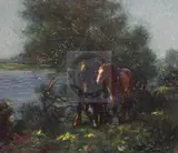 Untitled by Arthur Spooner, oil on canvas, sold Mar 2018