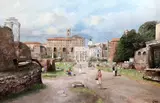 Scapla Roma' signed 24 x 35in by Clive Madgwick, oil on canvas, sold Mar 2018