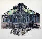 Glasgow Reflections' signed and dated '75 20 x 21.5in by Barbara Rae, ink and watercolour, sold Mar 2018
