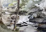 WatercolourOn the Lynn by Charles Knight, watercolour, sold Mar 2018
