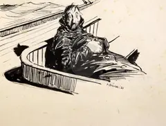 Untitled by Arthur Briscoe, ink, sold Mar 2018